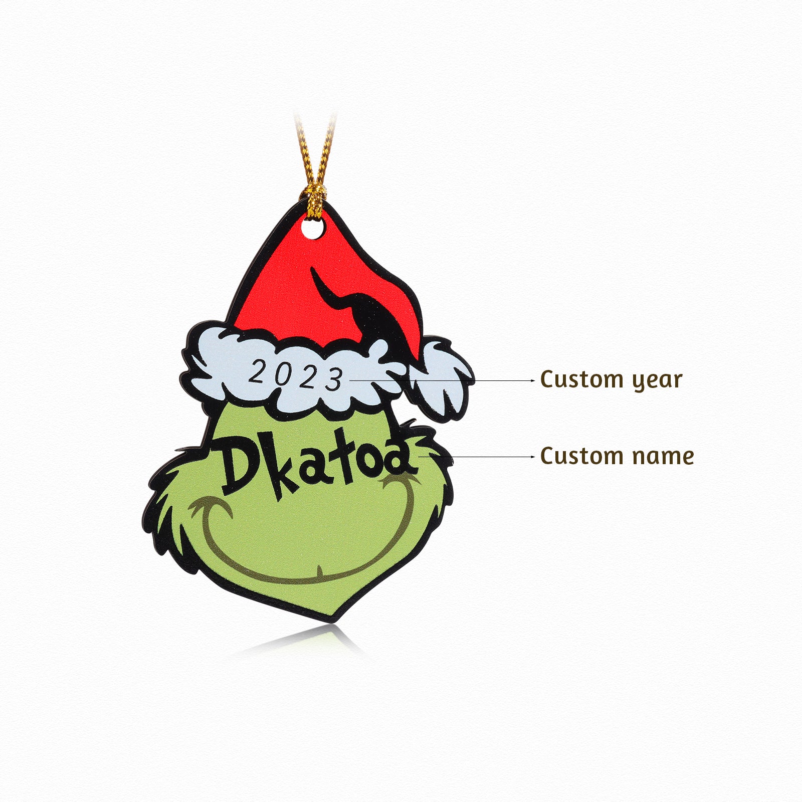 Personalised Christmas Name Ornament - handmade