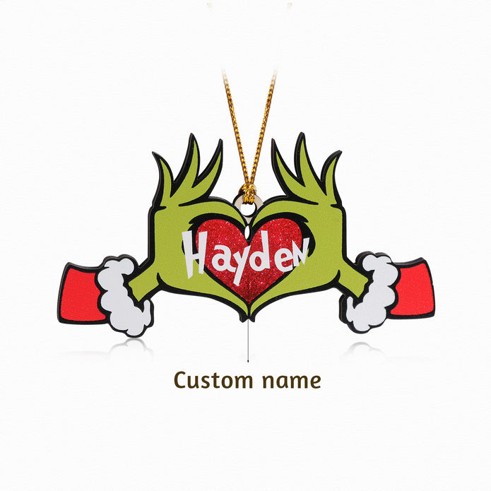 Personalised Heart Christmas Ornament - handmade