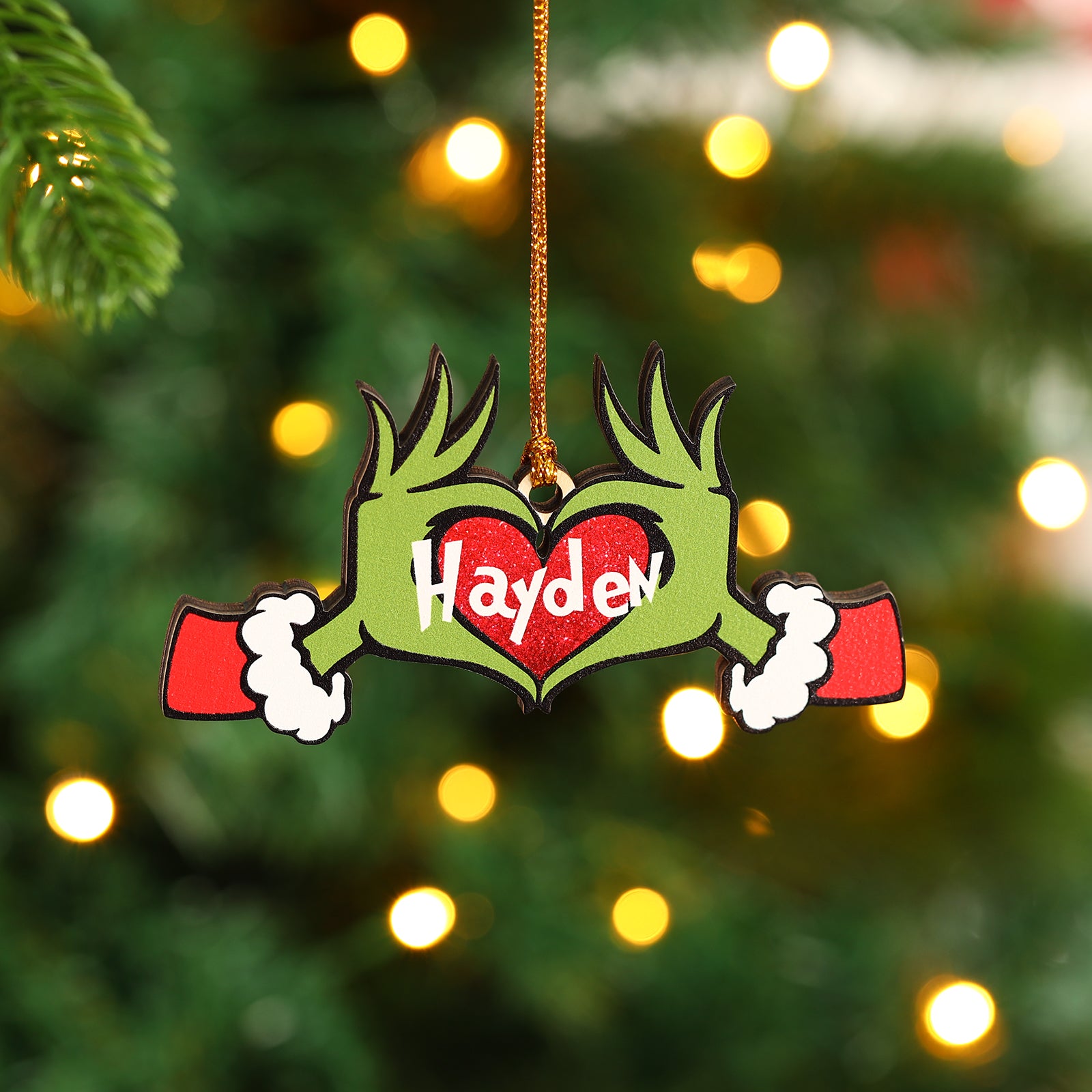 Personalised Heart Christmas Ornament - handmade