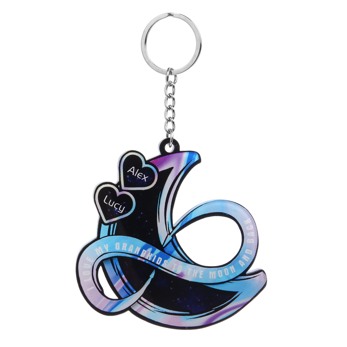 Personalised Heart & Moon Christmas Ornament - handmade