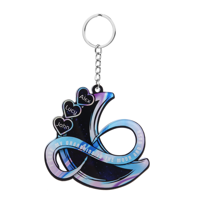 Personalised Heart & Moon Christmas Ornament - handmade