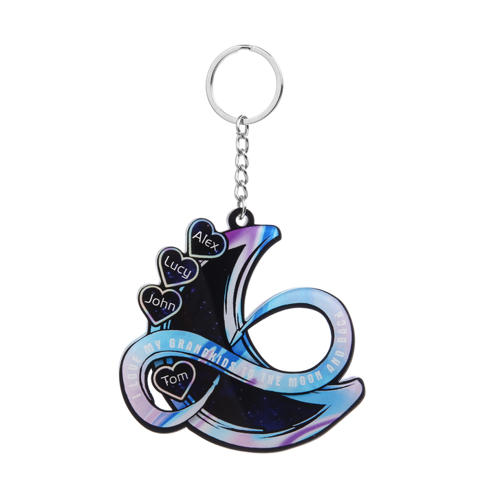 Personalised Heart & Moon Christmas Ornament - handmade