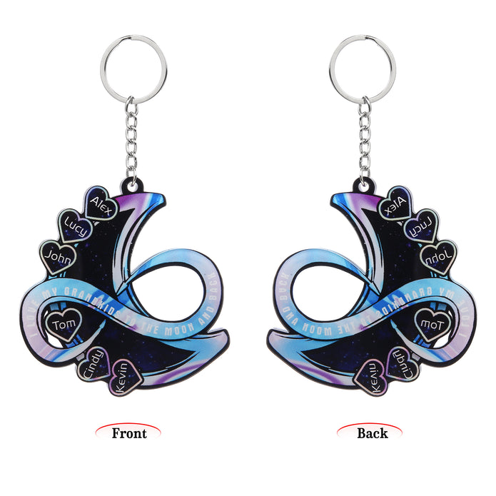 Personalised Heart & Moon Christmas Ornament - handmade