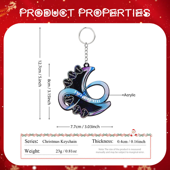 Personalised Heart & Moon Christmas Ornament - handmade