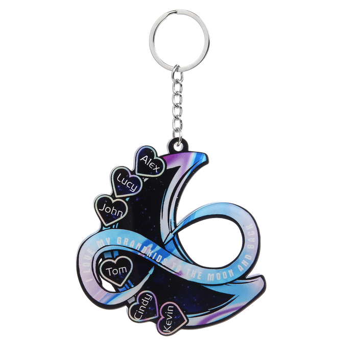 Personalised Heart & Moon Christmas Ornament - handmade