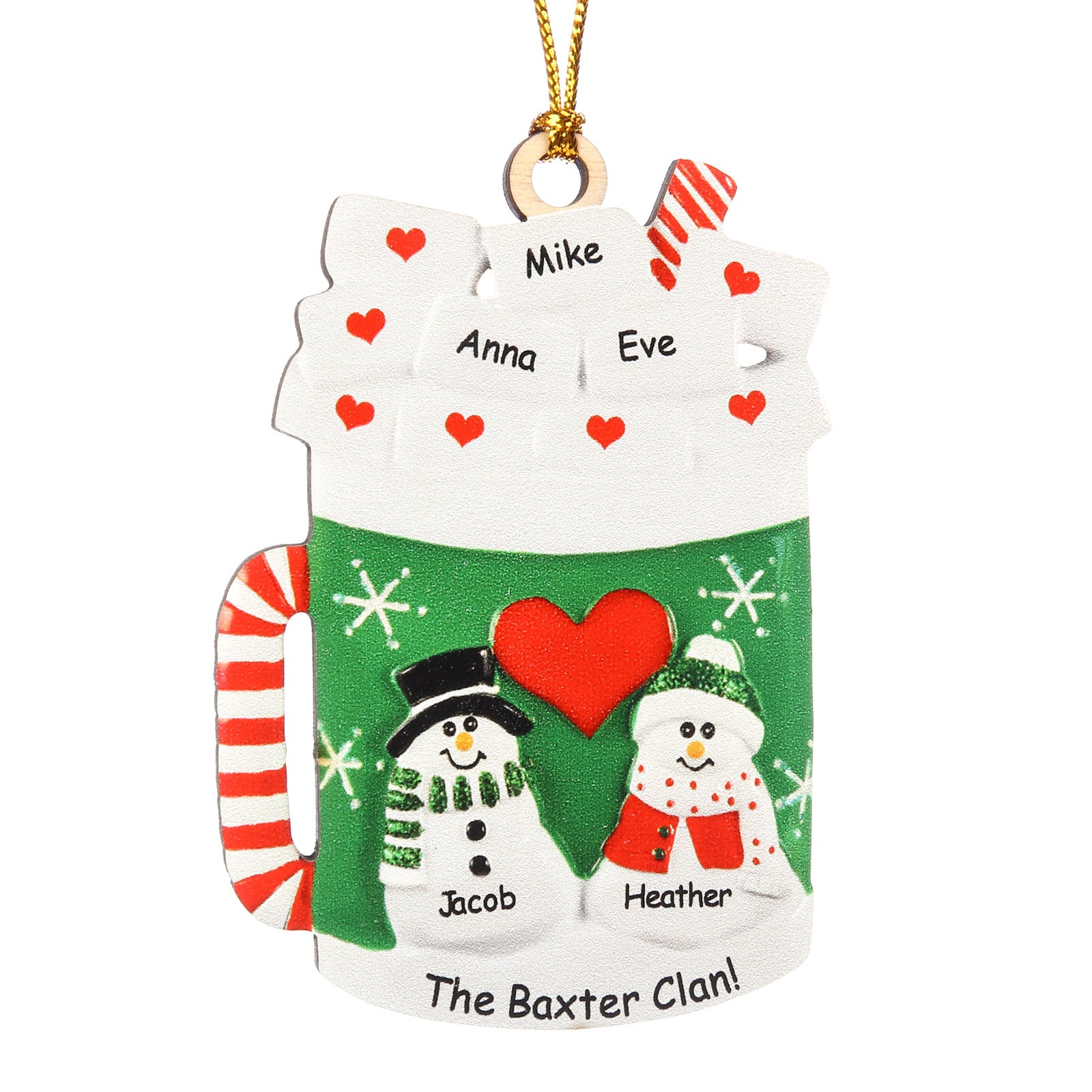 Personalised Christmas Name Ornament - handmade