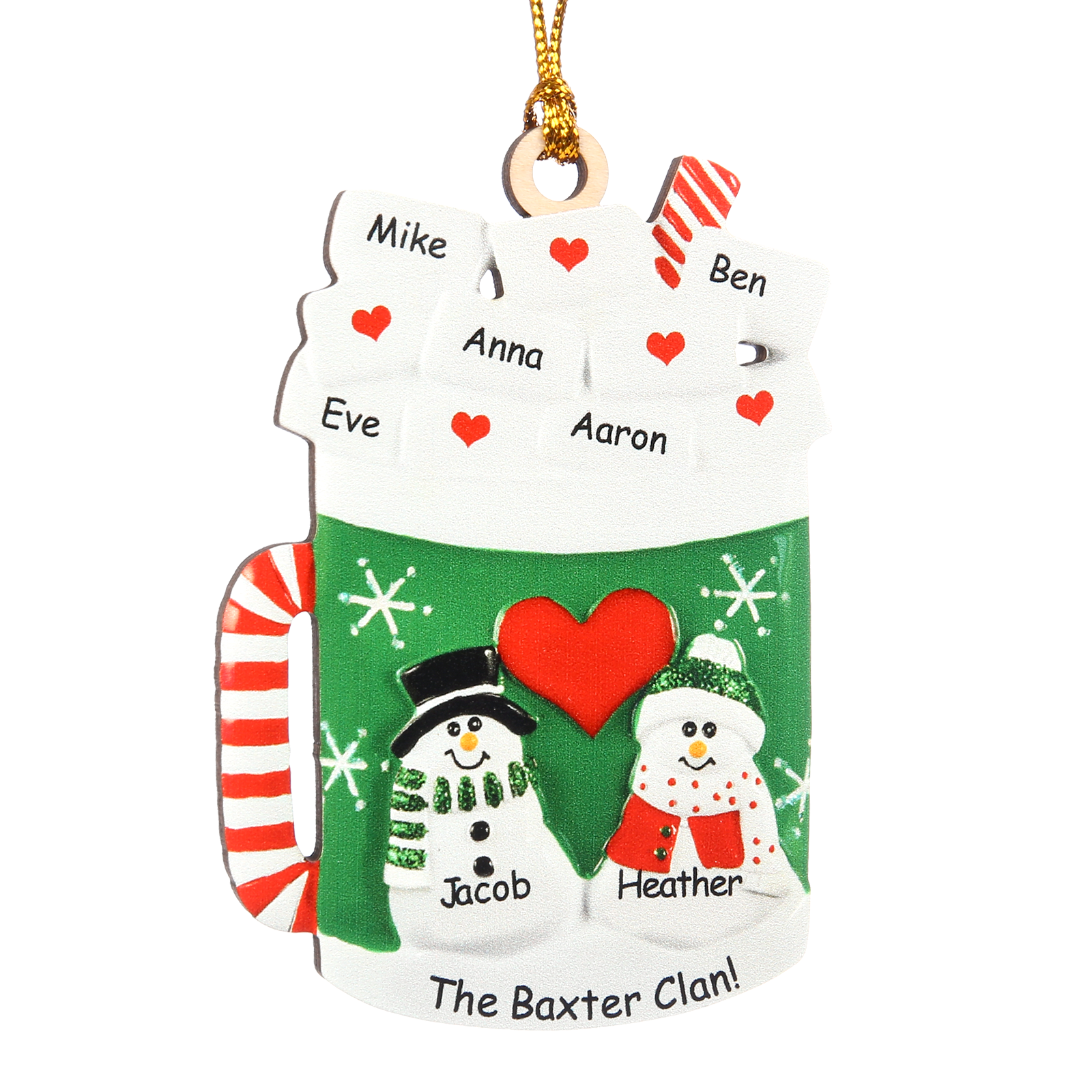 Personalised Christmas Name Ornament - handmade