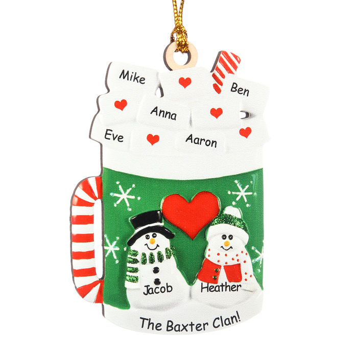 Personalised Christmas Name Ornament - handmade