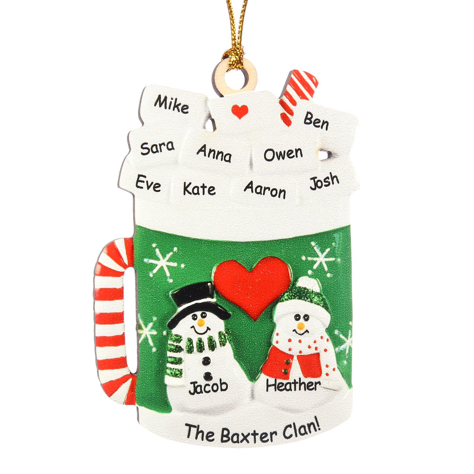 Personalised Christmas Name Ornament - handmade