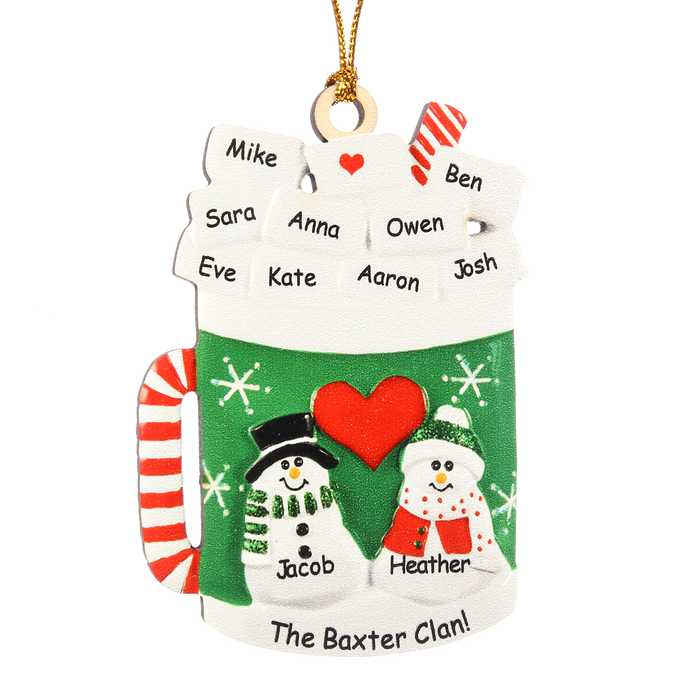 Personalised Christmas Name Ornament - handmade