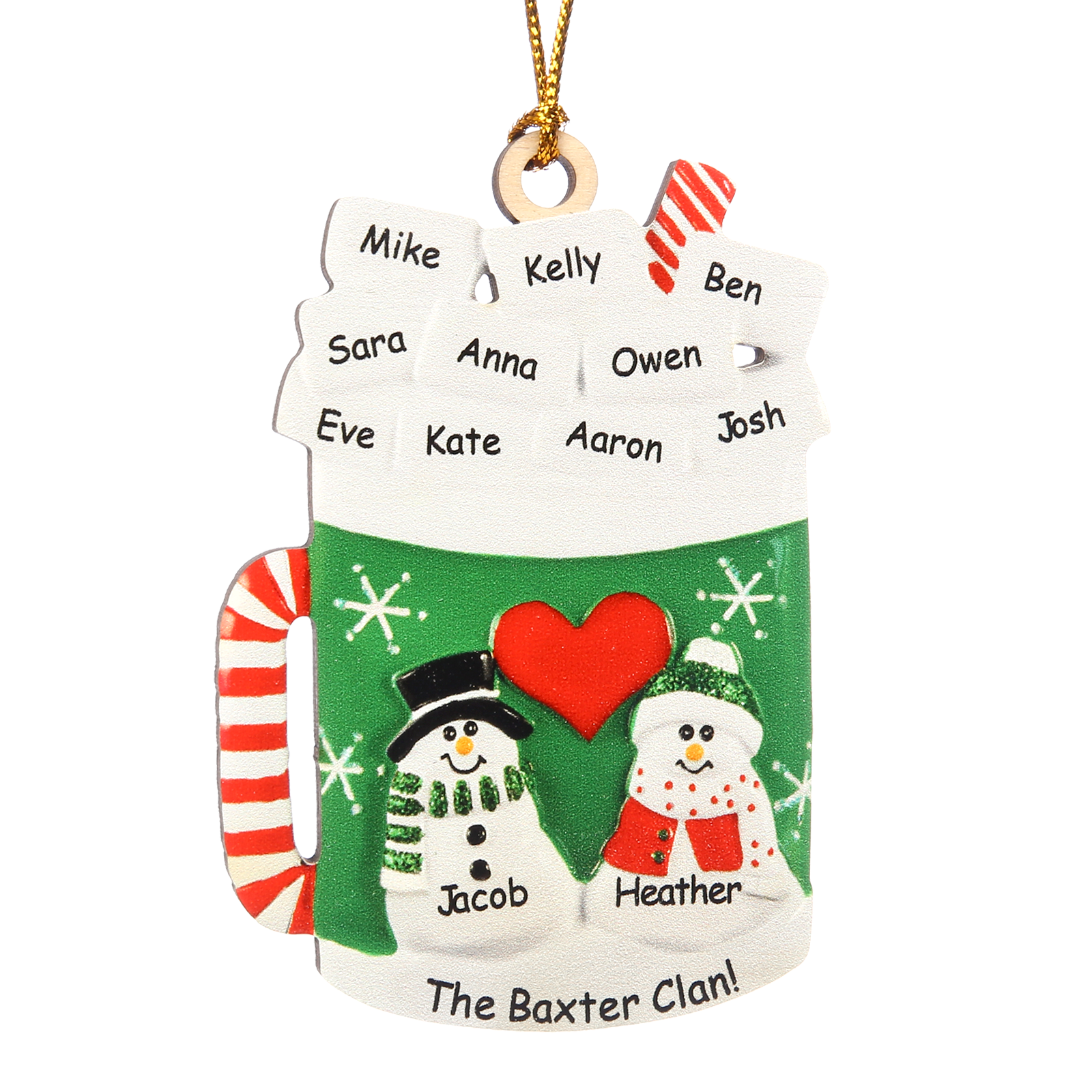 Personalised Christmas Name Ornament - handmade