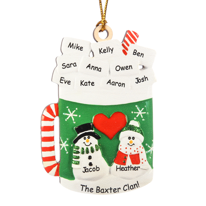 Personalised Christmas Name Ornament - handmade