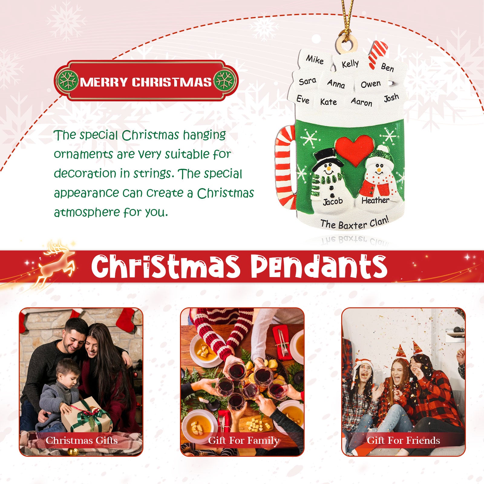 Personalised Christmas Name Ornament - handmade