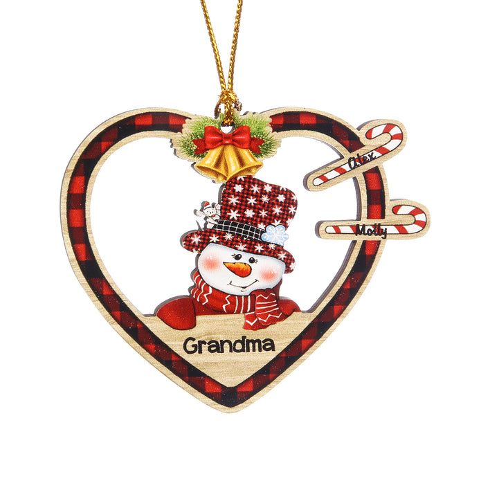 Personalised Heart Christmas Ornament - handmade