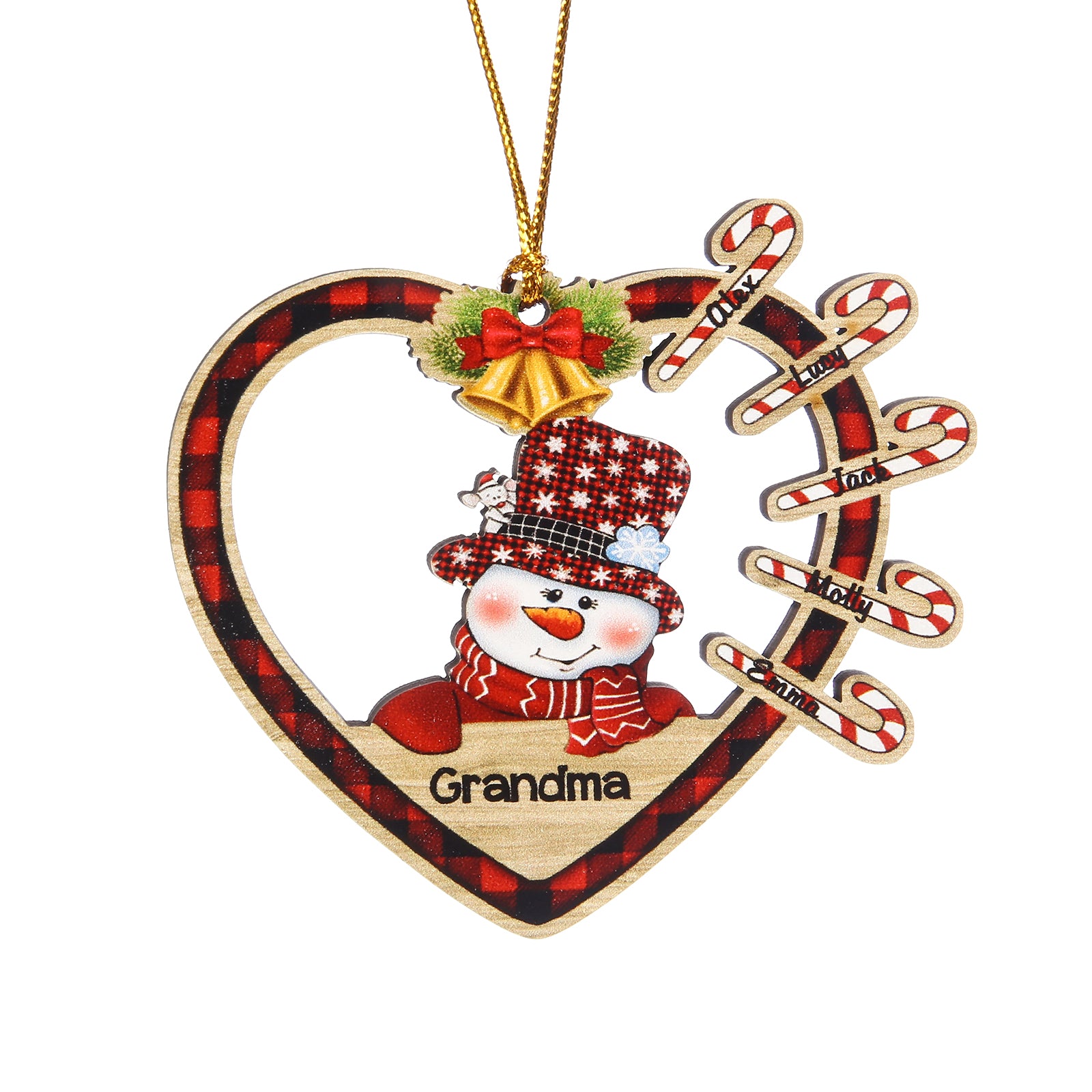 Personalised Heart Christmas Ornament - handmade