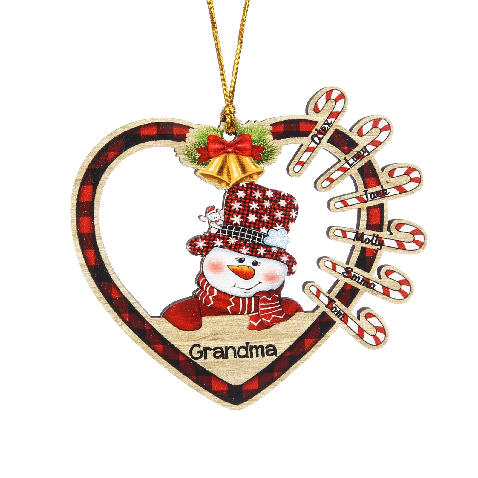 Personalised Heart Christmas Ornament - handmade