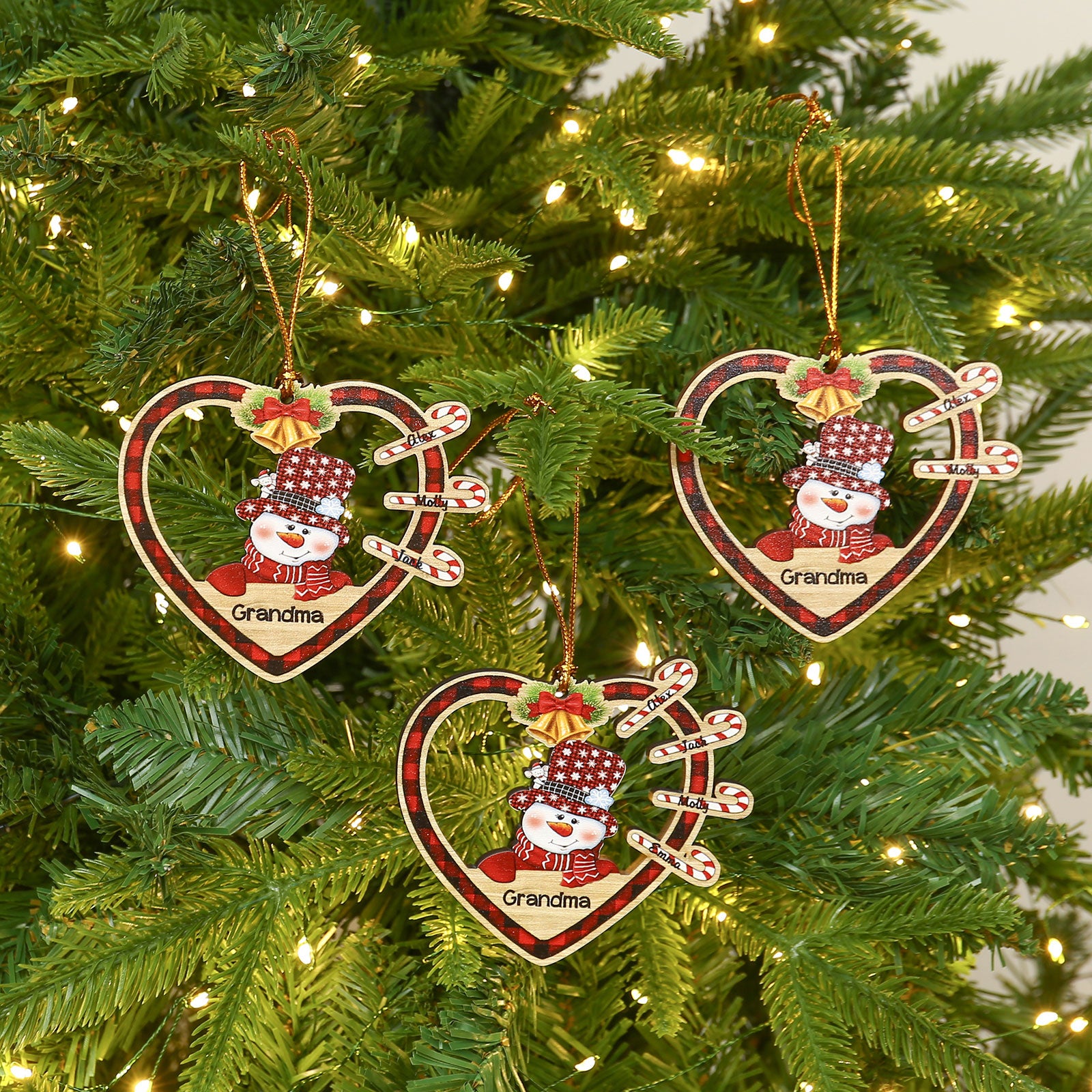Personalised Heart Christmas Ornament - handmade