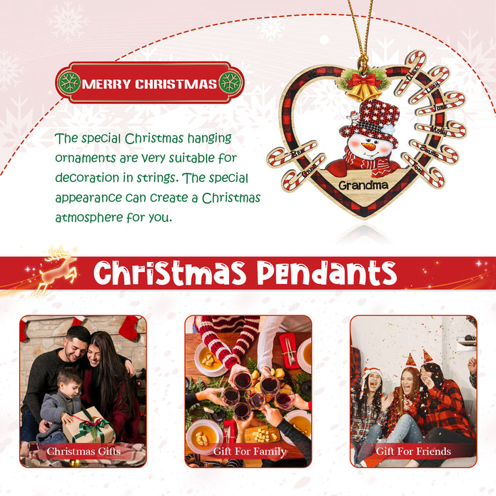 Personalised Heart Christmas Ornament - handmade