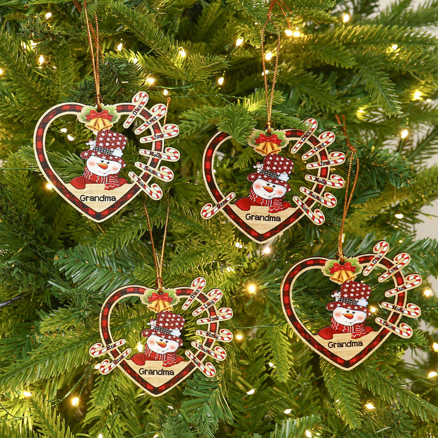 Personalised Heart Christmas Ornament - handmade