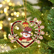 Personalised Heart Christmas Ornament - handmade