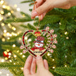 Personalised Heart Christmas Ornament - handmade