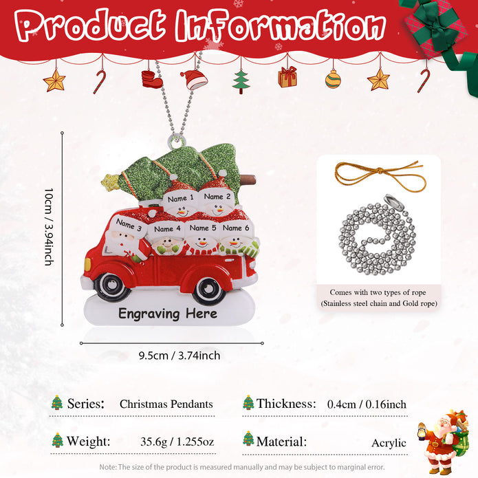 Personalised Car Christmas Ornament - handmade