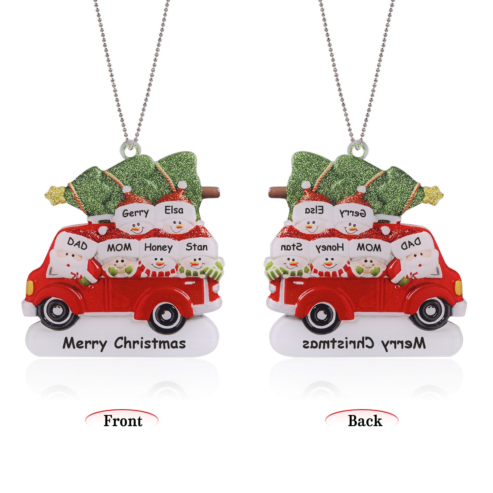 Personalised Car Christmas Ornament - handmade