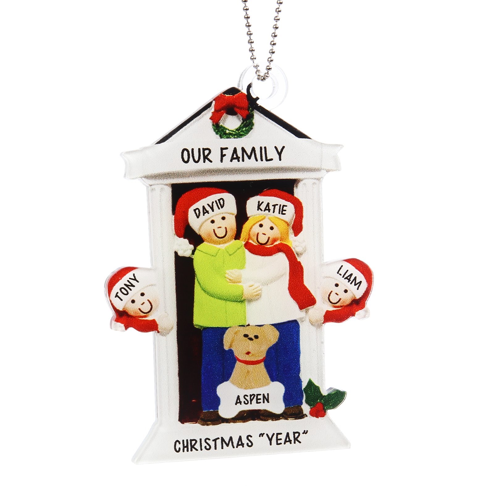 Personalised Christmas Name Ornament - handmade