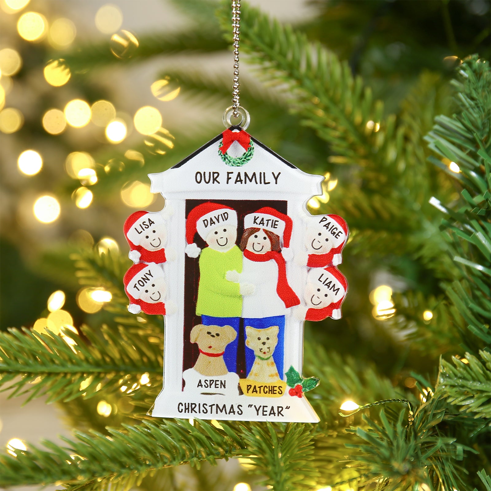 Personalised Christmas Name Ornament - handmade