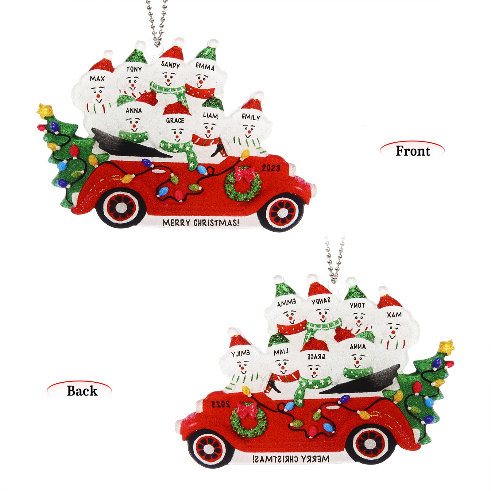 Personalised Christmas Name Ornament - handmade