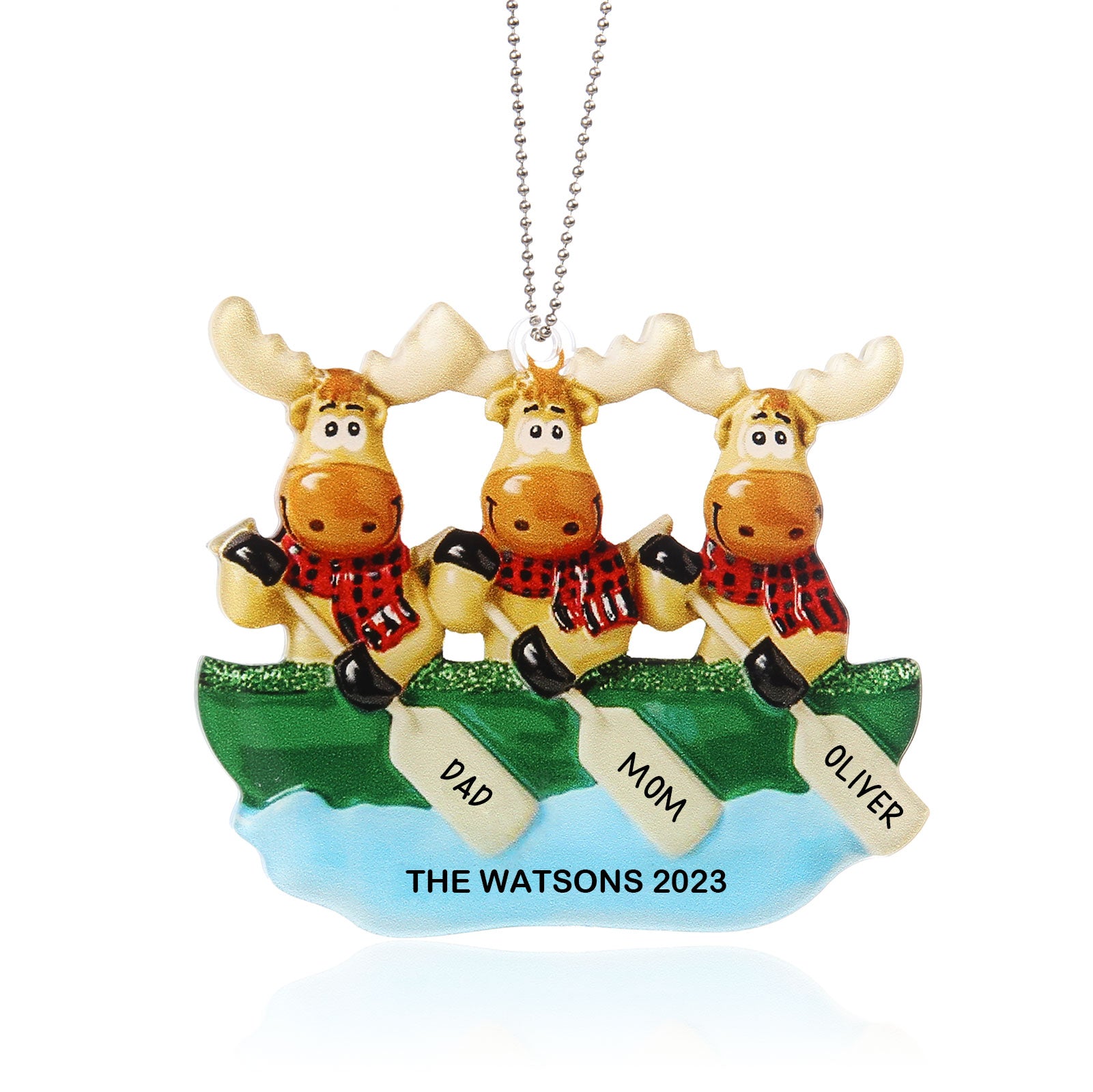 Personalised Elk Christmas Ornament - handmade