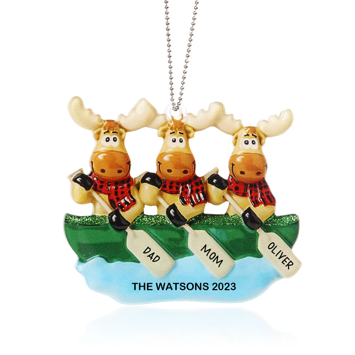 Personalised Elk Christmas Ornament - handmade