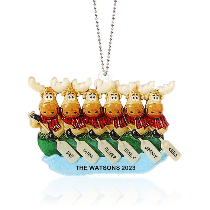 Personalised Elk Christmas Ornament - handmade