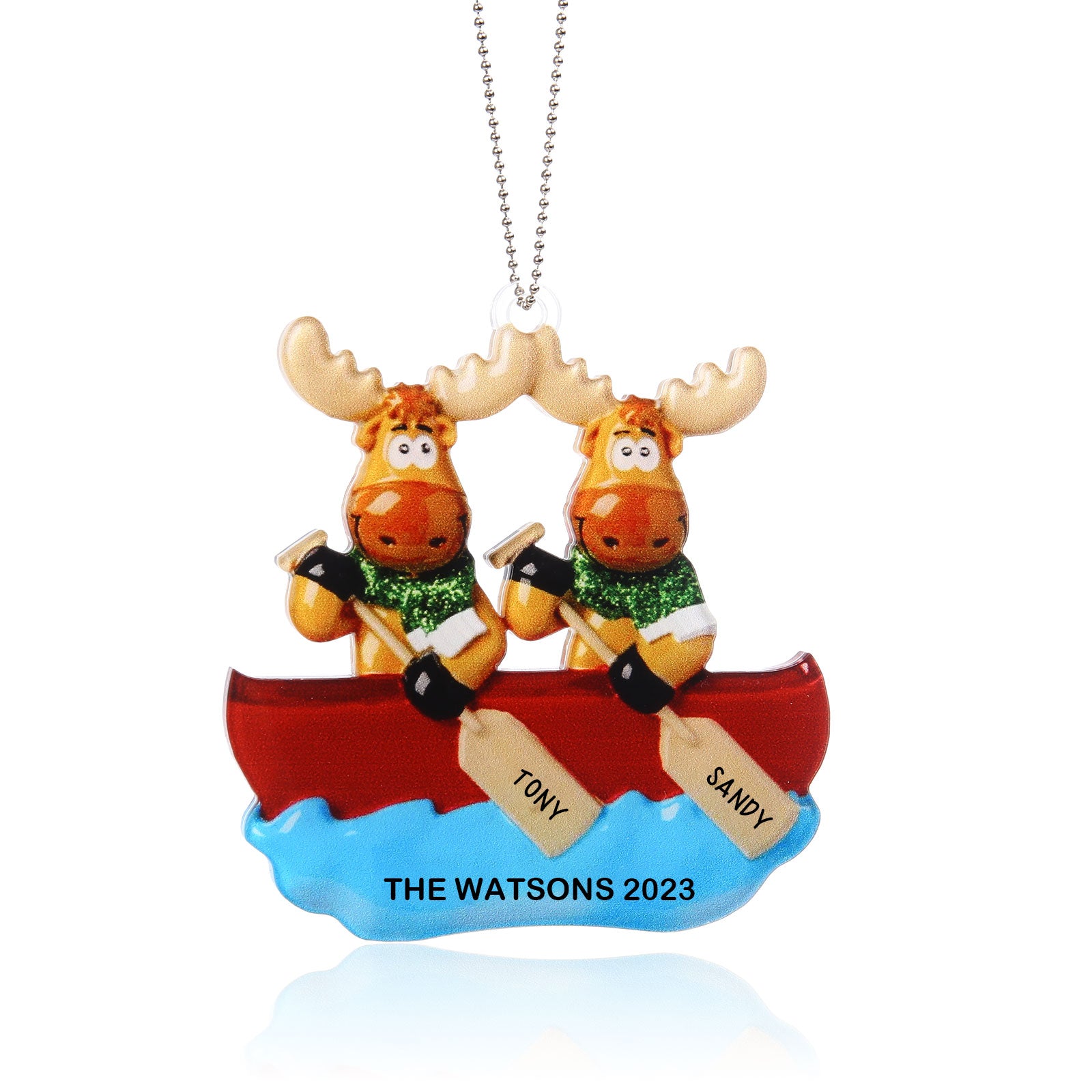 Personalised Elk Christmas Ornament - handmade