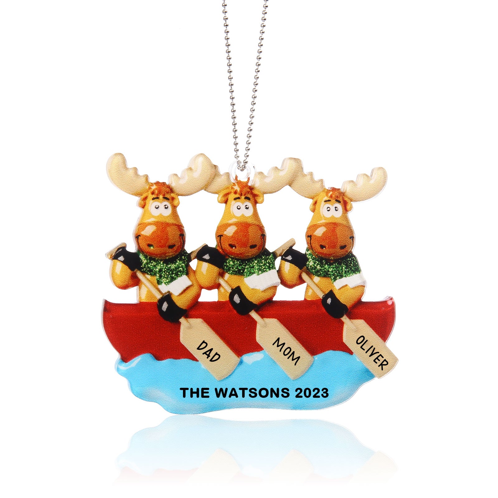 Personalised Elk Christmas Ornament - handmade