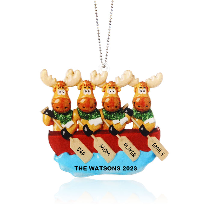 Personalised Elk Christmas Ornament - handmade