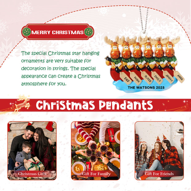 Personalised Elk Christmas Ornament - handmade