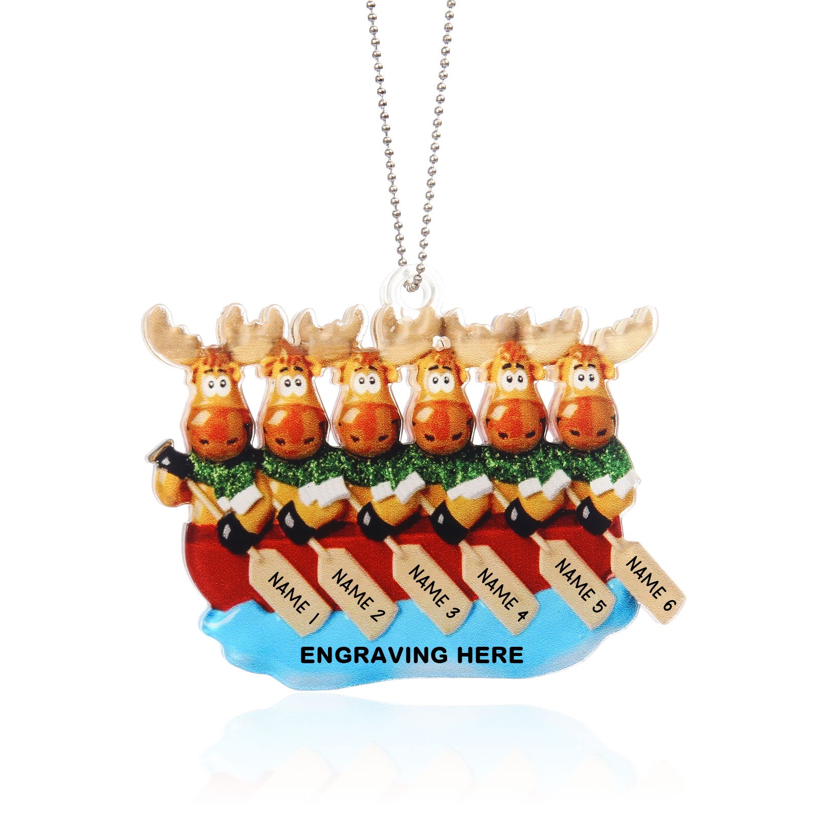 Personalised Elk Christmas Ornament - handmade