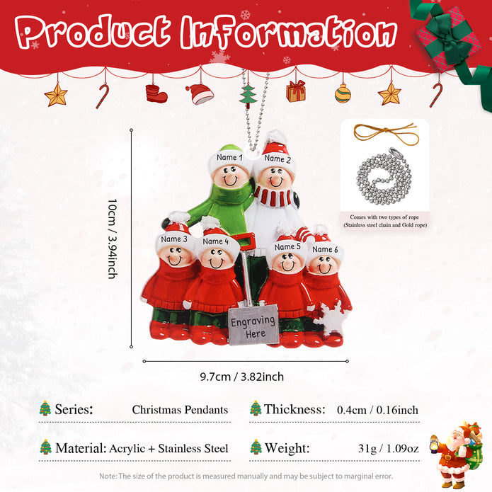 Personalised Christmas Name Ornament - handmade