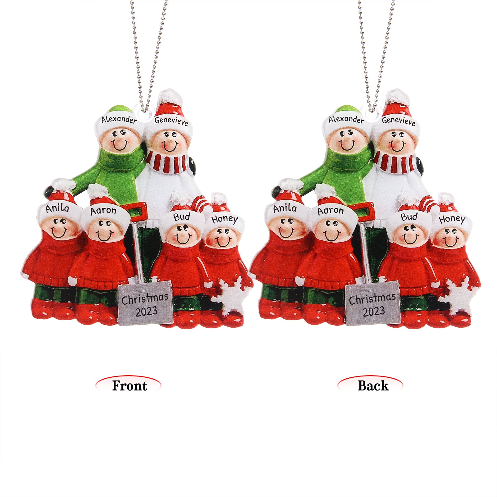 Personalised Christmas Name Ornament - handmade