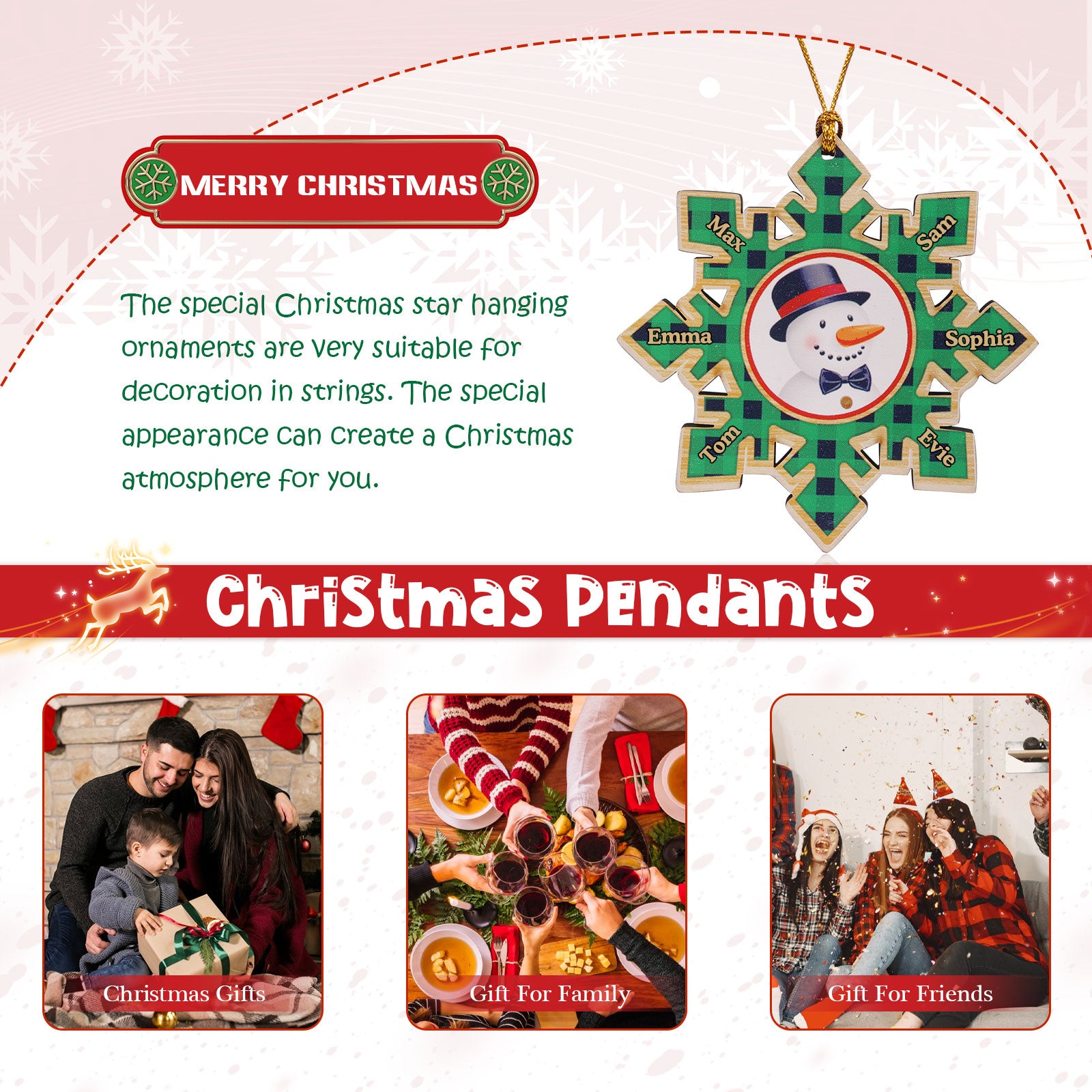 Personalised Christmas Name Ornament - handmade