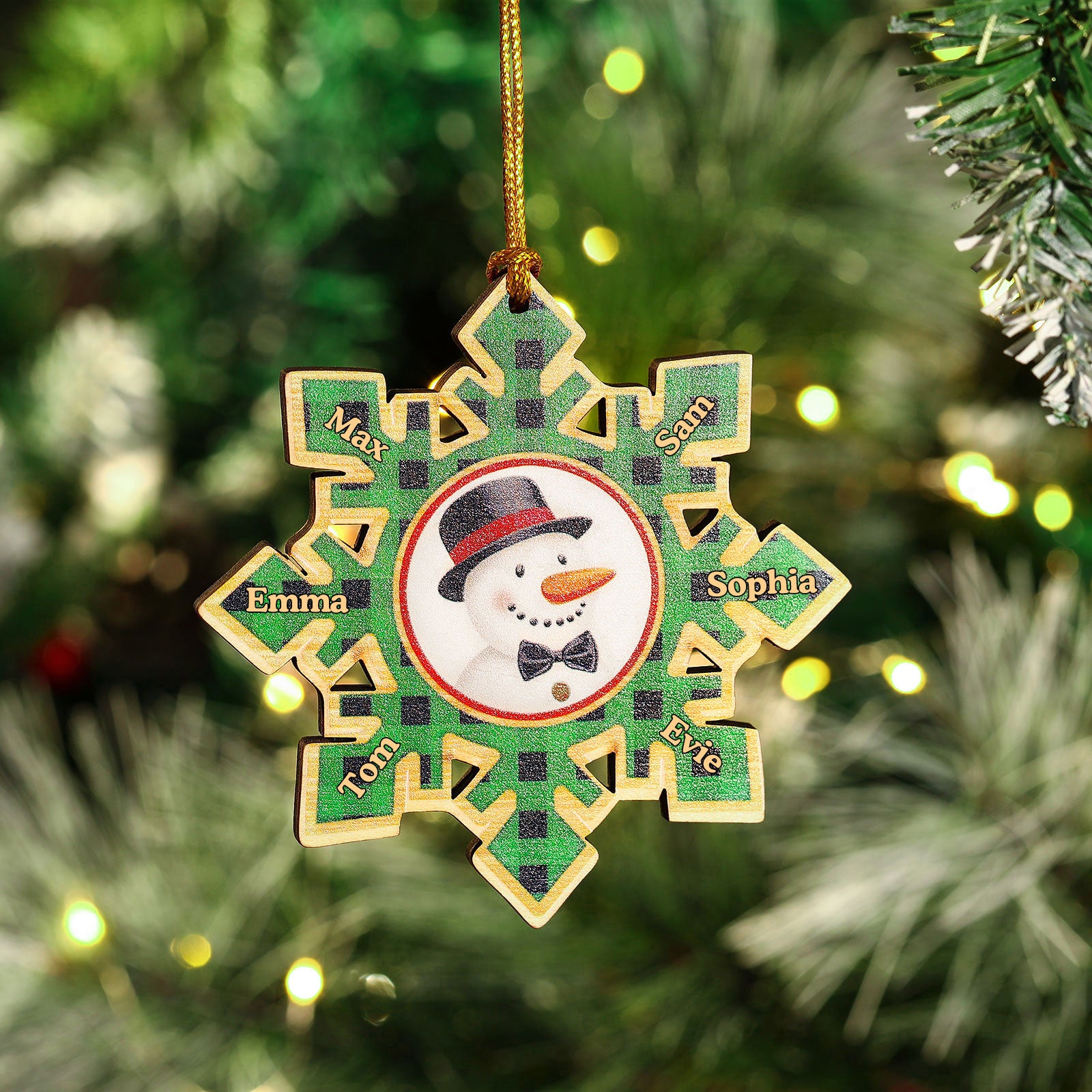 Personalised Christmas Name Ornament - handmade