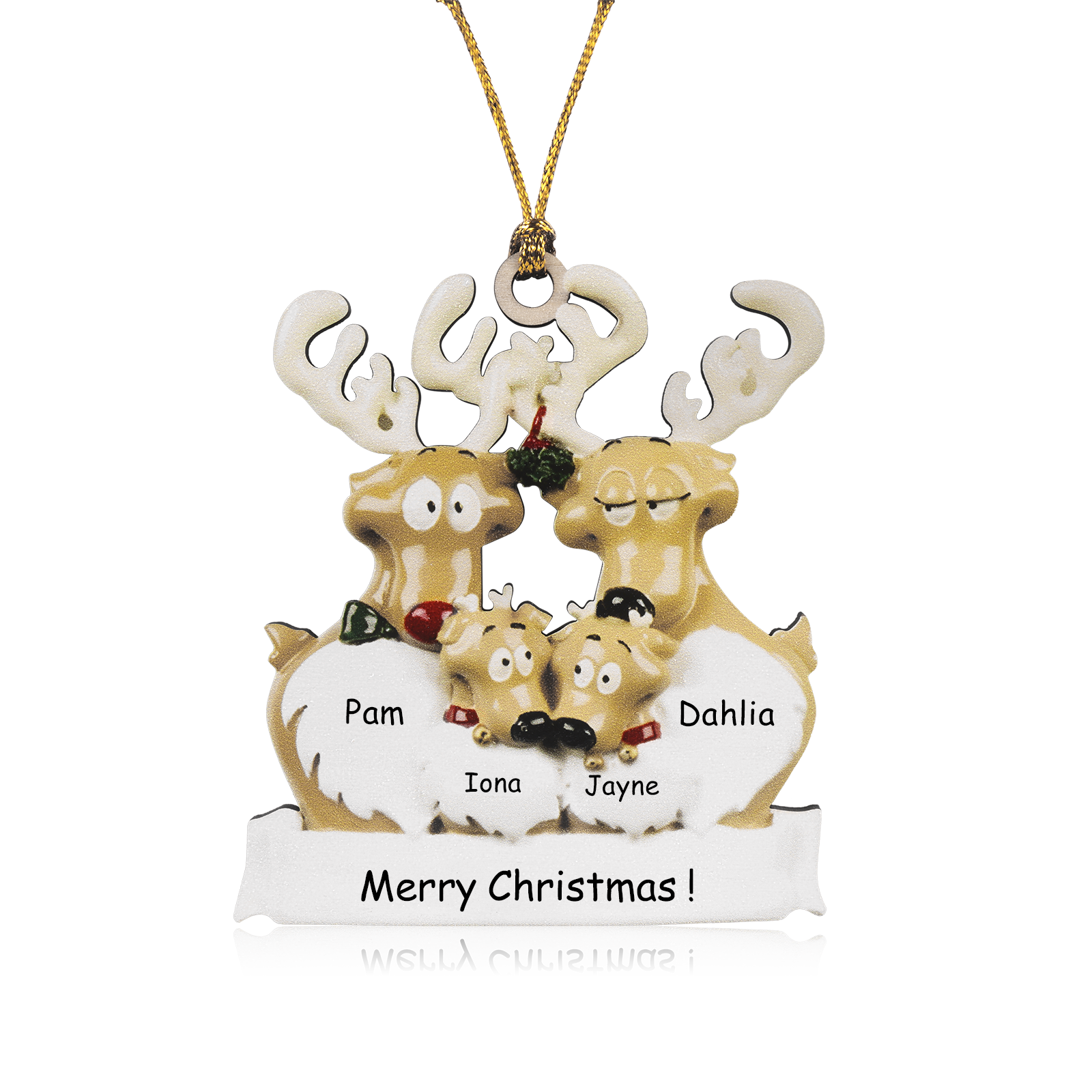 Personalised Elk Christmas Ornament - handmade