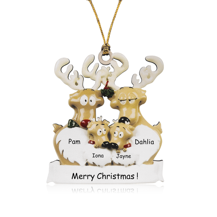 Personalised Elk Christmas Ornament - handmade