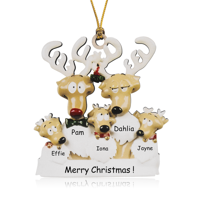 Personalised Elk Christmas Ornament - handmade