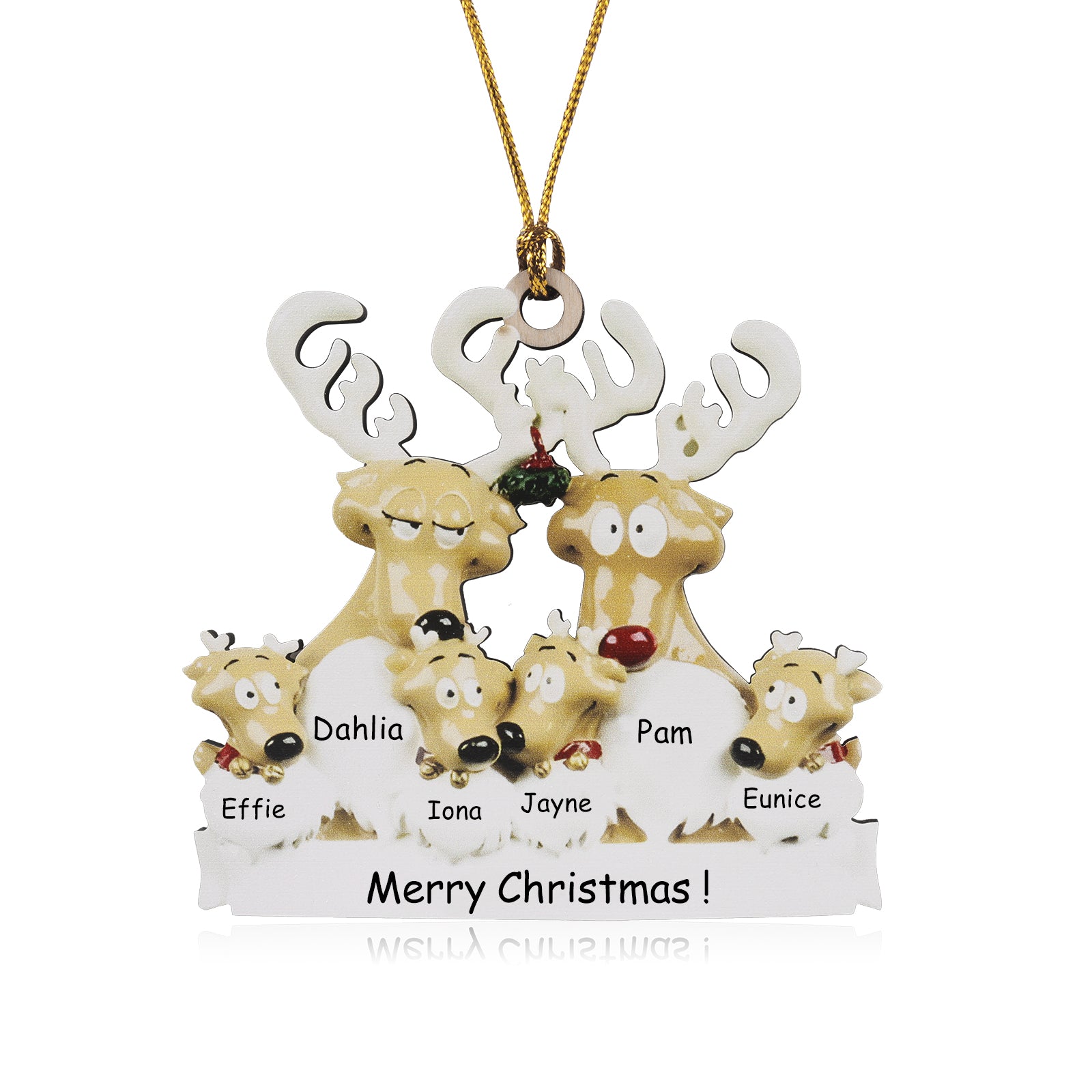 Personalised Elk Christmas Ornament - handmade