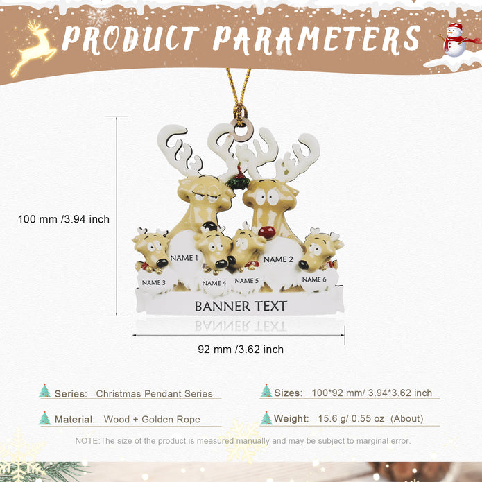 Personalised Elk Christmas Ornament - handmade