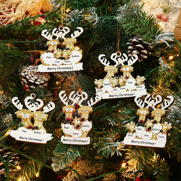 Personalised Elk Christmas Ornament - handmade