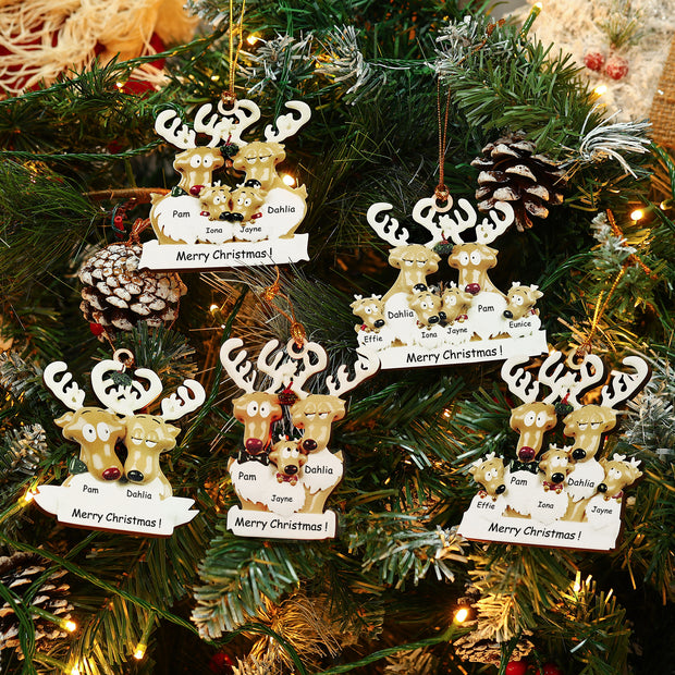 Personalised Elk Christmas Ornament - handmade