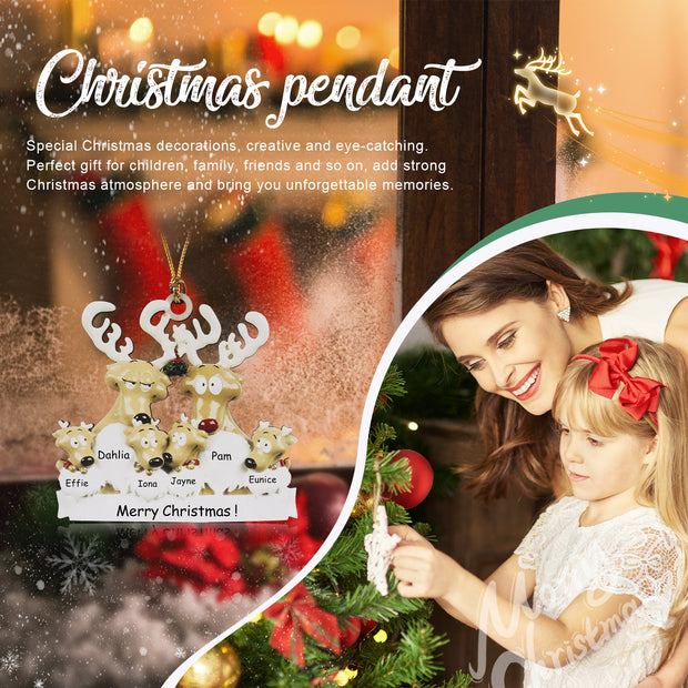 Personalised Elk Christmas Ornament - handmade